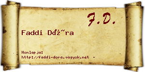 Faddi Dóra névjegykártya