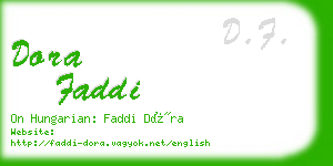 dora faddi business card